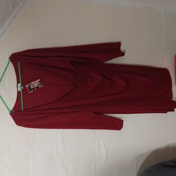 Olivia Matthews Dresses & Skirts - Olivia Matthews Red Draped Dress